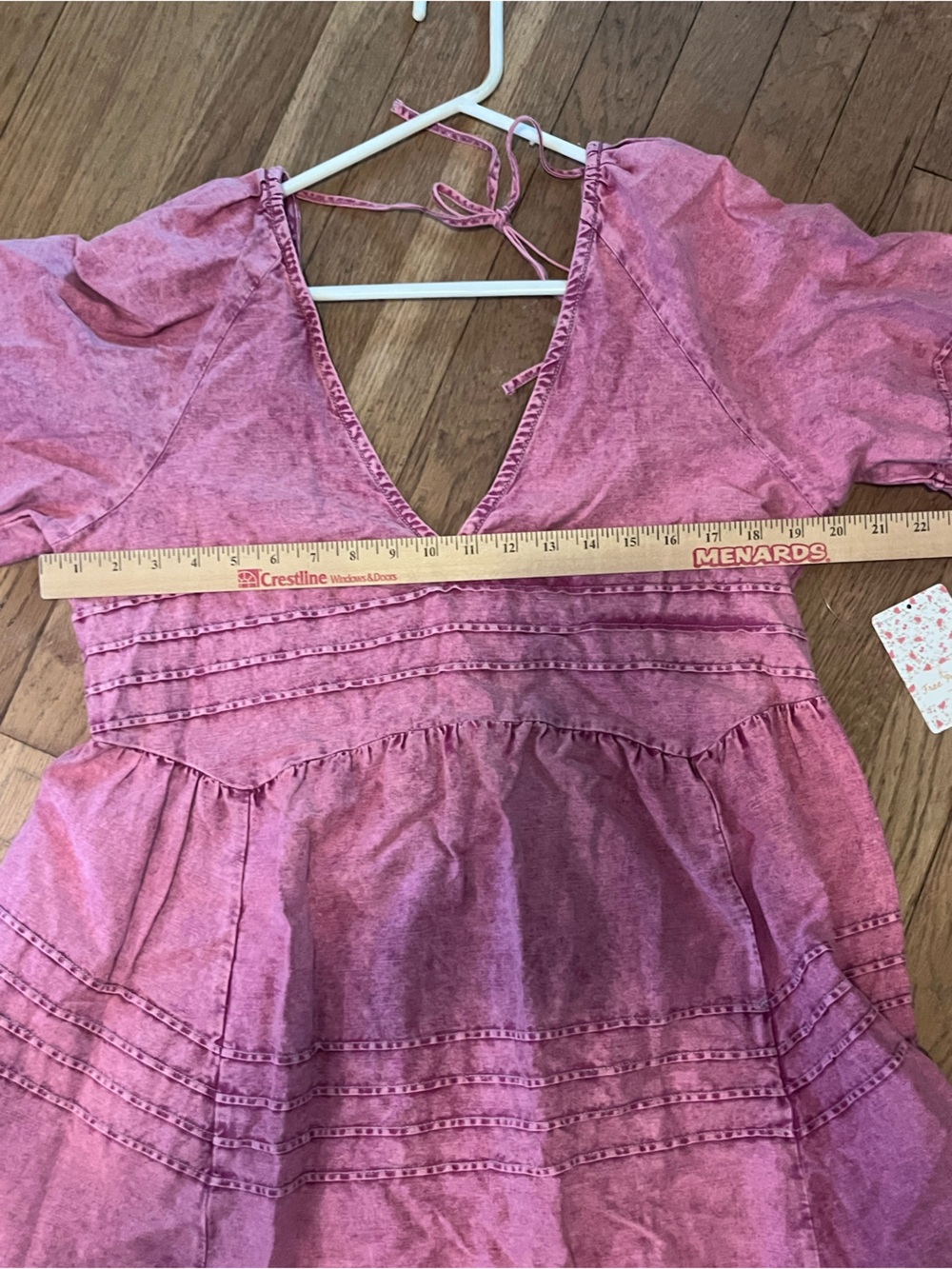 NWT Free People Mini Dress long sleeves Sweet Surrender size Large 100% Cotton - Picture 7 of 11